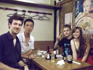Me, Stas, Lin and Till at the Sake bar.